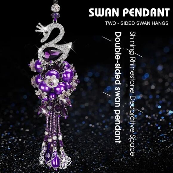 Elegant Swan Pendant Double-sided GORGEOUS new in box STUNNING - Picture 1 of 9